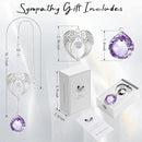 Sympathy Gift Modern Grief Gift for Lose of Loved Ones, Memorial Suncatcher with 40mm Crystal Ball, Sorry for Your Lose Rainbow Maker, Bereavement Gift Idea Angel Wings Design, Purple by GreenHaven Gardens