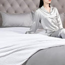 PHF Ultra Soft Waffle Weave Throw Blanket 50"x 60"- Washed Lightweight Breathable Cozy Woven Blanket for Bed - Aesthetic Decor for Couch Bedding Sofa Home Car - White by CozyNest Decor