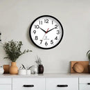 Atomic Wall Clock Analog 10 Inch Battery Operated Modern Decorative for Living Room Kitchen Office Bedroom Bathroom(Black) by CozyNest Decor
