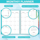 2026 Monthly Planner - JUL 2025 - DEC 2026, Academic Planner 2026, 18 Monthly Calendar with Colorful Tabs, Waterproof Cover (Blue, 8" x10", Notes) by TinyTreasures Baby Boutique