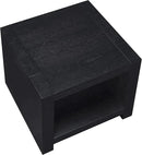 Steve Silver Furniture Aubrey Black End Table, Living Room/Bedroom, Contemporary/Modern Design, Bottom Storage Shelf, Chair Side/Media Table, 24'L x 24" W x 24" H, Black by CozyNest Decor