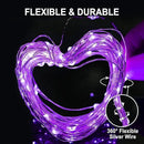 JMEXSUSS 2 Pack Purple Solar Christmas Lights, 33ft 100 LED Purple Solar Lights Outdoor, Waterproof 8 Modes Purple Fairy Lights for Outside Tree Garden Patio Christmas Halloween Decorations by GreenHaven Gardens