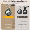 Upgrade Waterproof 2 Pack Airtags Holder with Apple Airtags Keychain, Hard PC Air Tag Case, Anti-Scratch & Shock Air tag Holder, Men's Women's Keyrings & Keychains-Black+Dark Green by TinyTreasures Baby Boutique