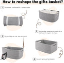 OIAHOMY Storage Basket for Shelves, Closet Cube Storage Bins Baskets for Clothes Blanket Towels, Baby Nursery, Toy Baskets Box, Woven Rope Basket, 15.75*11.81*7.09 IN, 2 Packs Grey by TinyTreasures Baby Boutique