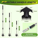 Hoe Garden Tool, Scuffle Garden Hoe for Weeding with 30-60 Inch Steel Long Handle, Dual Use Sharp Gardening Hula Hoe, Adjustable Rocket Shaped Weed Remover Action Hoe by GreenHaven Gardens