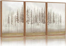 SIGNINART Large Pine Tree Framed Canvas Wall Art Set, Foggy Forest Landscape Wall Decor, Modern Beige Nature Artwork, Misty Forest Wall Painting for Living Room, Bedroom,Office 16 x24 x3 by CozyNest Decor