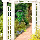 SUNNYPARK Outdoor Plastic Solar Hanging Lantern, 15 Cool White LEDs Twinkle Effect Tear-Shaped Hanging Lantern Decor Garden Decorative Solar Lights for Backyard, Patio and Lawn by CozyNest Decor