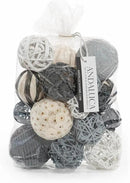 ANDALUCA Decorative Balls Bag Bowl Filler Home Decor (Grey) by CozyNest Decor