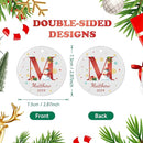 Name Ornaments for Christmas Tree, Custom Initial Monogram Snowman Ceramic Ornament for Kids Boys Girls, Monogrammed Christmas Ornaments 2025 by TinyTreasures Baby Boutique