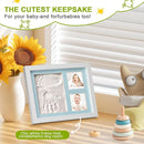 Baby Keepsake Frame,Personalized Newborn gifts,Newborn footprint kit,Baby hand and footprint kit,new mother gifts(grey) by TinyTreasures Baby Boutique