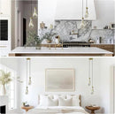 Brass Raindrop Pendant Lights Kitchen Island 2-Light, Cluster Gold Pendant Light Fixture for Bedroom, Dimmable Dining Room Light Fixture Hanging Pendant Lighting Ceiling Chandelier for Foyer by CozyNest Decor