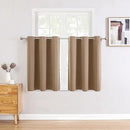 ChrisDowa Small Window Curtains for Kitchen and Bedroom - Grommet Short Thermal Insulated Room Darkening Curtains (2 Panels, Cappuccino, 52 x 36 Inch) by CozyNest Decor