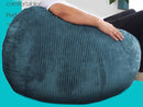 Bean Bag Chair 3Ft Luxurious Faux Rabbit Fur Memory Foam Bean Bag Chairs for Adults/Teens with Filling,Ultra Soft Faux Fur Fabric, Round Fluffy Sofa for Living Room Bedroom College Dorm (Blue) by TinyTreasures Baby Boutique