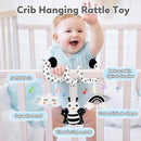 Car Seat Toy,Stroller Toys,Car Seat Toys for Babies 0-6 months Boy Girl,Spiral Hanging Stroller Black and White High Contrast Sensory Toy Newborn Plush Activity Toys Thank You Gifts for 0 3 6 9 Months by TinyTreasures Baby Boutique