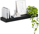 Heimlove 12" Deep Floating Shelves, 36 x 12 Inch Wall Mounted Long Floating Shelf with Invisible Brackets, for Home Decor, Bedroom, Kitchen, Living Room, Bathroom - 1 Pack, Black by CozyNest Decor