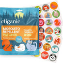 Cliganic Mosquito Repellent Stickers (180 Pack) - Animal Patches for Kids, Natural DEET-Free, Essential Oil Infused by TinyTreasures Baby Boutique
