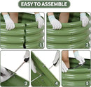 1MORE Galvanized Raised Garden Bed- Planter Garden Boxes Outdoor, Raised Beds for Gardening, 6x2x1.4ft Metal Garden Bed Kit for Vegetables Flower, Planter Raised Bed with Protective Tape & Tools.Green by GreenHaven Gardens