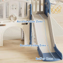 XJD 9 in 1 Toddler Slide Set, Kids Slide for Toddlers Age 1+, Toddler Climber Slide PlaySet with Basketball Hoop and Ball,Outdoor Indoor Playground for Toddlers 1-3 (Blue) by TinyTreasures Baby Boutique