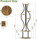 Plant Stand Indoor with Grow Lights, 7 Tier Tall Metal Plant Shelf for Multiple Plants, 55″ Lighted Plants Shelves Corner Flower Holder, Vase Shape Plant Display Rack for Home Living Room Patio by GreenHaven Gardens
