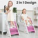 Primlect Space-Saving Potty Training Seat with Ladder, Adjustable Step and Toilet Seat Height, Top Handles for Easy Climbing, Easy to Carry, Portable Toddler Toilet Trainer for Small Bathrooms by TinyTreasures Baby Boutique