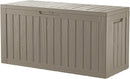 80 Gallon Resin Deck Box, Waterproof Outdoor Storage Bin for Patio Furniture, Pool Accessories, and Garden Tools, Lockable & UV-Resistant, Grey by GreenHaven Gardens