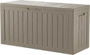 80 Gallon Double-Wall Resin Deck Box - Lockable Waterproof Outdoor Storage Box, 515lbs Capacity & Doubles as Seating for Patio Furniture - Garden Tools, Pool Accessories (Brown) by CozyNest Decor