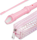Recorder Instrument for Beginner Adults,8-Hole Soprano Descant Recorder Music Flute with with Cleaning Rod & Leather Case For Home Entertainment(2-Flash Woven Pink) by TinyTreasures Baby Boutique