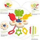 Baby Sensory Chew Toy for 6-12-18 Months, Soft Silicone Pull String Travel Toy for Car Seat & Stroller, Develops Fine Motor Skills & Vision, Early Learning Gift for Newborns and Toddlers Boys Girls by TinyTreasures Baby Boutique
