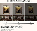 Dimmable Black Picture Lights with Remote and Timer Wireless Art Lights Rechargeable Gallery Lighting for Canvas Portrait 24'' Inch 5W Warm White by CozyNest Decor