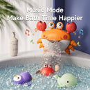 TUMAMA Baby Bath Toy,Bath Bubble Maker Machine with Music,3 Bathtub Wind-Up Toys,Crab Shower Water Toy for Toddlers Kids Boys Grils (Orange) by TinyTreasures Baby Boutique