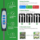 Wiaxulay LED Plant Grow Light Strips, 6000K Full Spectrum Grow Lights for Indoor Plants, Sunlike Growing Lamp with 6/12/16H Timer, 5 Dimmable Levels for Hydroponics Succulent, Plant Shelf, 2 Pack by GreenHaven Gardens