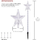 Alpine Corporation Holiday Décor Shooting Star Garden Stake with LED Lights, 4-Pack, Christmas Decoration by GreenHaven Gardens