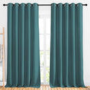 NICETOWN Bedroom Blackout 110 inch Curtains for Sliding Glass Door, Grommet Thermal Insulated Solid Window Treatments Sound Reducing for Living Room, W66 x L110, Sea Teal, Set of 2 by TinyTreasures Baby Boutique