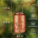 Solar Lanterns Outdoor Waterproof Hummingbird Garden Decor Christmas Gifts for Women Mom Grandma Hanging Lights Metal Solar Decoration Outside for Yard, Patio,Backyard,Porch(Butterfly and Sunflower)