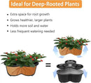 VECELO 5 Tier Vertical Garden Planter, Self Watering Stackable Planters with Wheels for Strawberries, Herbs, Flowers, Vegetables, Black by CozyNest Decor