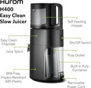 Hurom H400 Cold Press Juicer Machine, Award Winning Masticating Slow Juicer, Easy to Clean, Strainer & Hands Free with Self Feeding, Wide Mouth Hopper, Easy Assembly (Matte Black) by CozyNest Decor