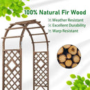 VINGLI Wooden Garden Arbor, Wedding Arch, 7ft Arch Backdrop Stand for Ceremony, Wood Trellis for Plant Climbing, Christmas Decor Pergola for Garden Backyard, Lawn by GreenHaven Gardens