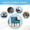 HUIMO Button-Tufted Accent Chairs Set of 2,Upholstered Reading Living Room Chair,Mid Century Modern Chair with Linen Fabric, Club Chair,Comfy Arm Chairs for Living Room,Bedroom,Lake Blue by CozyNest Decor