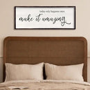 Today Only Happens Once Make It Amazing Framed Wall Art, 32''×12'' Rustic Religious Christian Lords Prayer Sign for God Jesus Christ Prayer, Horizontal Holy Inspirational Catholic Scripture Decor by CozyNest Decor