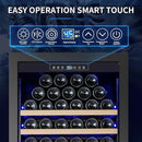 200 Bottle Upgrade Wine Cooler Refrigerator - 24 Inch Large Capacity Wine Fridge Built-In Freestanding, with Quiet Compressor, Professional Temperature Control & Wine Cellar - Black by CozyNest Decor