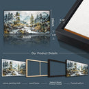 PHAOHUAXM Large Wall Art For Bedroom Wall Decor For Living Room Office Home Decoration Rivulet View Painting Forest Tree Landscape Watercolour Canvas Pictures Ready To Hang Black Framed 20x40 In by CozyNest Decor