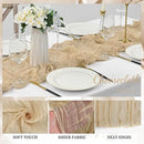 Sand 6 Pack 10FT Cheesecloth Table Runner 20 x 120 Inch Long Rustic Gauze Cheese Cloth Table Runner for Wedding Bridal Baby Shower Table Decorations Boho Fabric Sheer Birthday Party Table Decor by CozyNest Decor