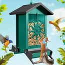 Squirrel Proof Bird Feeders for Outdoors, 5LBS Large Capacity Metal Wild Bird Feeder with Bilateral Weight-Activated Perches, Anti Squirrel Bird Feeders for Outside Finch, Cardinal, Blue Jay (Green) by GreenHaven Gardens