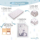 Wowelife Elephant Crib Bedding Set for Boys, Premium 3-Piece Baby Bedding Set, Elephant, Gray Crib Bed Sets, Newborn, Infant, Nursery Bed Set with Crib Sheet, Ruffle Comforter by TinyTreasures Baby Boutique