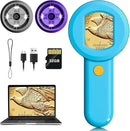 Microscope Magnifying Glass for Kids and Adults: 100X Portable Handheld Digital Microscope with Light - Pocket Jewelers Loupe with 2" Screen - USB Mini Coin Magnifier for Collector by TinyTreasures Baby Boutique