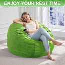 Hobestluk 3FT Bean Bag Chair Giant Bean Bag Chairs for Adults Large Bean Chairs with Removable Cover, Beanbag Chair with Filler, Adult Bean Bag Chairs for Living Room, Bedroom by CozyNest Decor