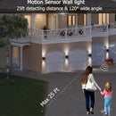 Motion Sensor Outdoor Wall Lights, Dusk to Dawn Exterior Light Fixtures with 3 Lighting Modes,Up and Down Porch Lights 5000K Daylight, Waterproof Modern Wall Sconce for House, Patio, Garage by GreenHaven Gardens