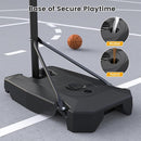 Basketball Hoop Outdoor, 8.5ft Height Adjustable Portable Hoops & Goals with HDPE Backboard and Wheels for Kids/Teens/Adults Backyard, Outdoor, Driveway by TinyTreasures Baby Boutique