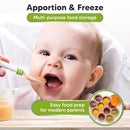 KeaBabies Silicone Food Freezer Trays with Lid, 2oz x 10 Pods Baby Food Storage Containers, Easy Puree Meal Prep, Breast Milk Silicone Freezer Molds, Dishwasher,Microwave Safe,BPA-Free(Roseate) by TinyTreasures Baby Boutique