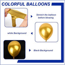 140pcs Metallic Gold Round Balloons Different Sizes 18 12 10 5 Inch Latex Balloons for Arch Decoration Party Balloon Kit for Graduation Birthday Party Wedding Balloon Baby Shower Decoration by TinyTreasures Baby Boutique